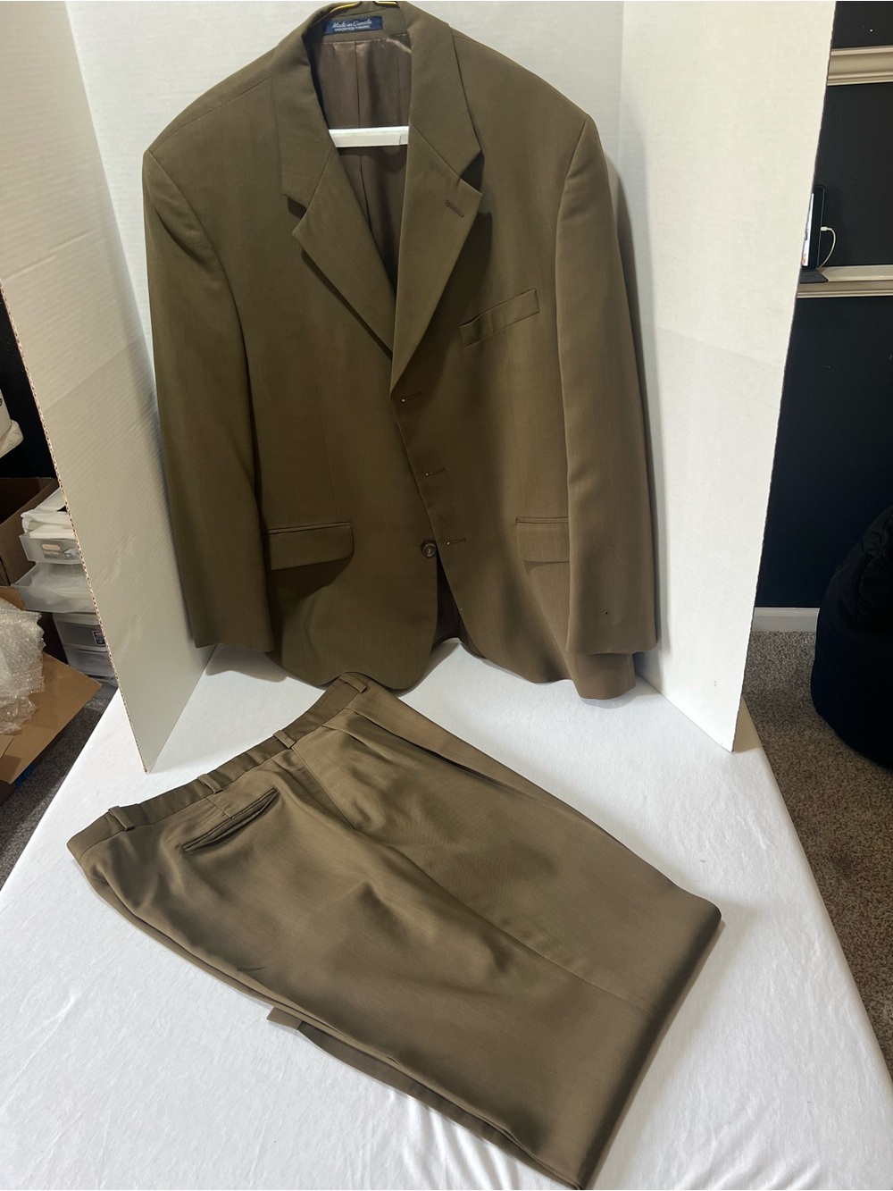 Classic Olive Brown Single-Breasted Men's Suit